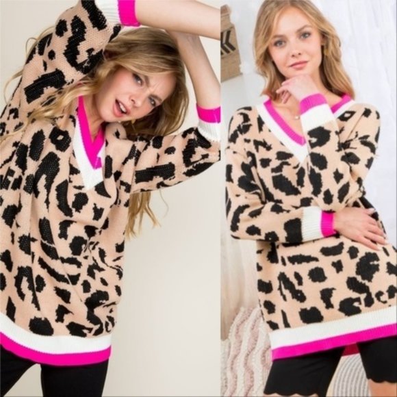 REIGN Animal Print Cozy & Comfy Sweater - Picture 2 of 7